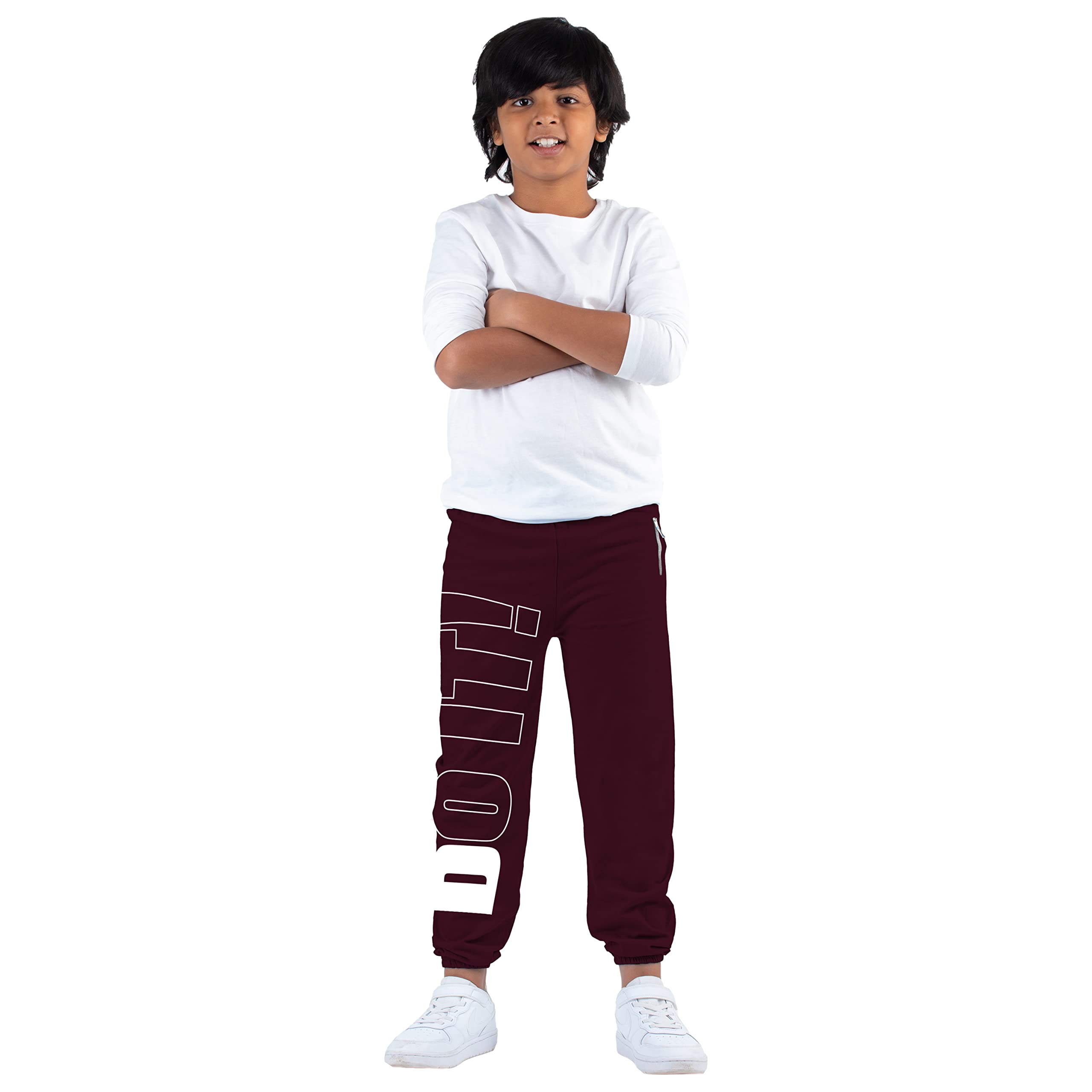 Boys and Girls Printed Track Pant Pocket with Zip for Kids- Multicolor (Pack of 2)