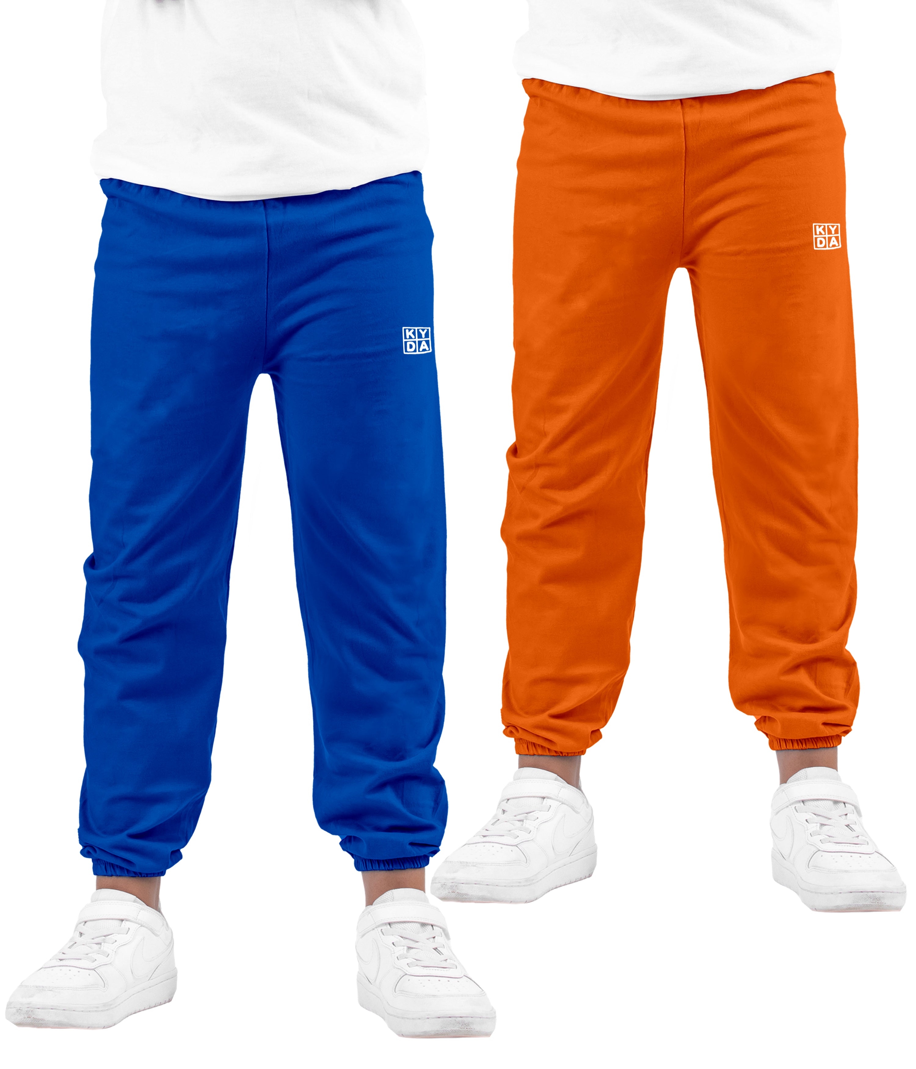 Unisex Cotton Regular Fit Track Pants for Boys & Girls C3 (Pack of 2)