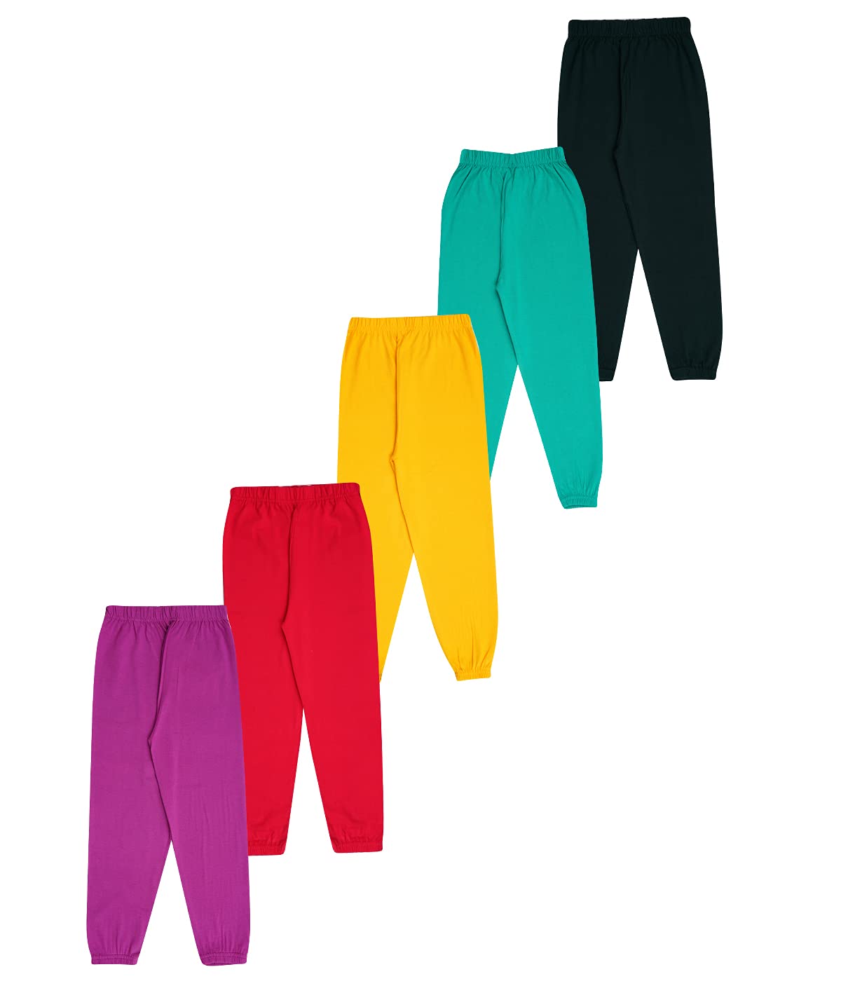 Multicolor Track Pant for Girls  (Pack of 5)