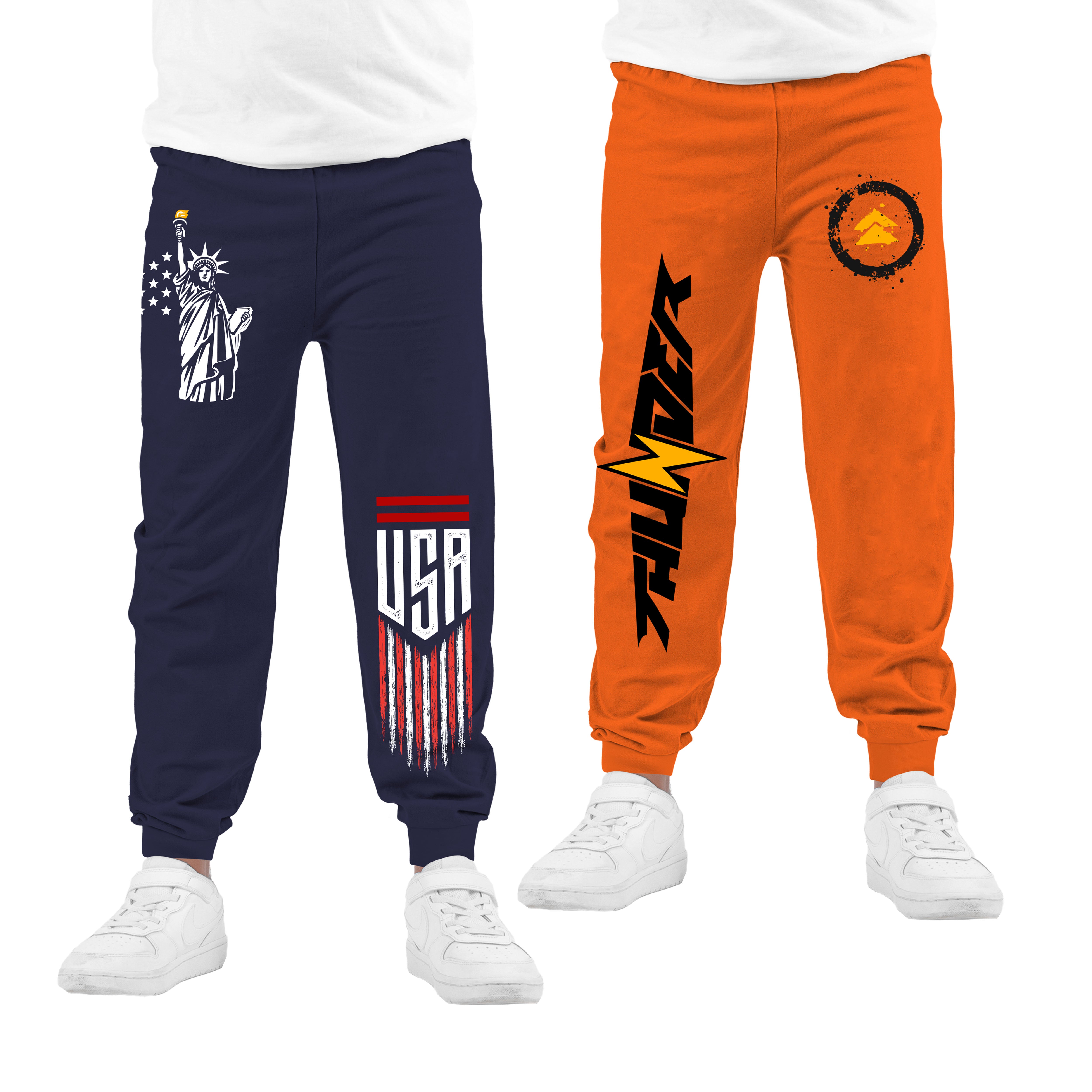 Boys Cotton Printed Track Pants - Multicolor (Pack of 2)