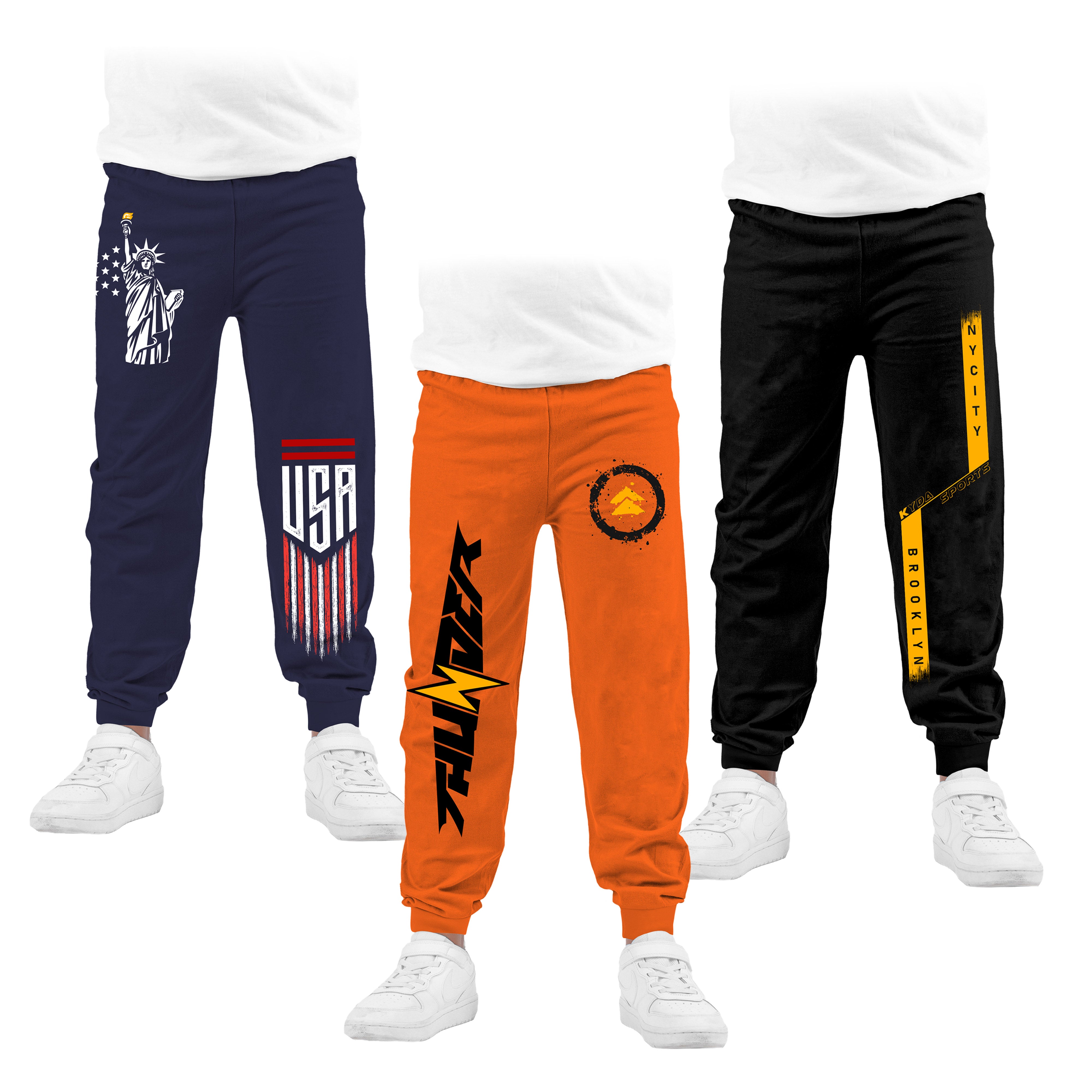 Boys Cotton Printed Track Pants - P3 Multicolor C5 (Pack of 3)