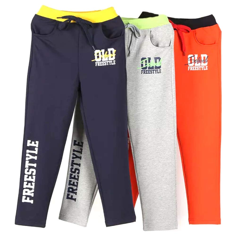 Boys Summer Multicolor Track Pant - Regular Fit (Pack of 3)