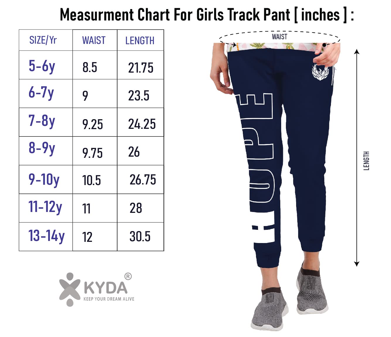 Girls Cotton Printed Ankle Length Track Pant Multicolor (Pack of 3)