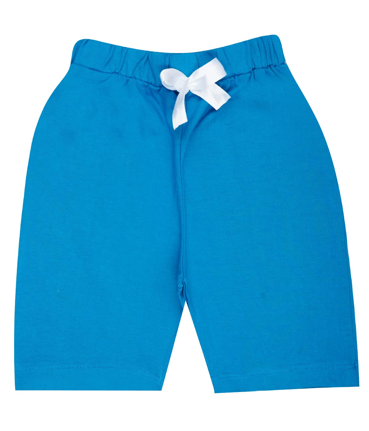 Girls Summer Blue-Pink-Orange Regular Fit Bow Solid Shorts (Pack of 3)