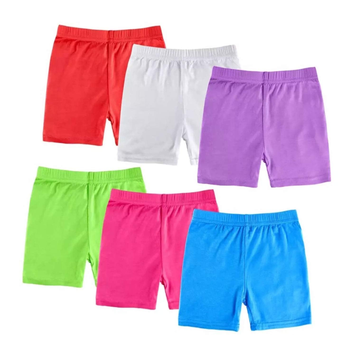 Girls Cotton Multicolor Regular Fit Summer Night Trousers (Pack of 6)