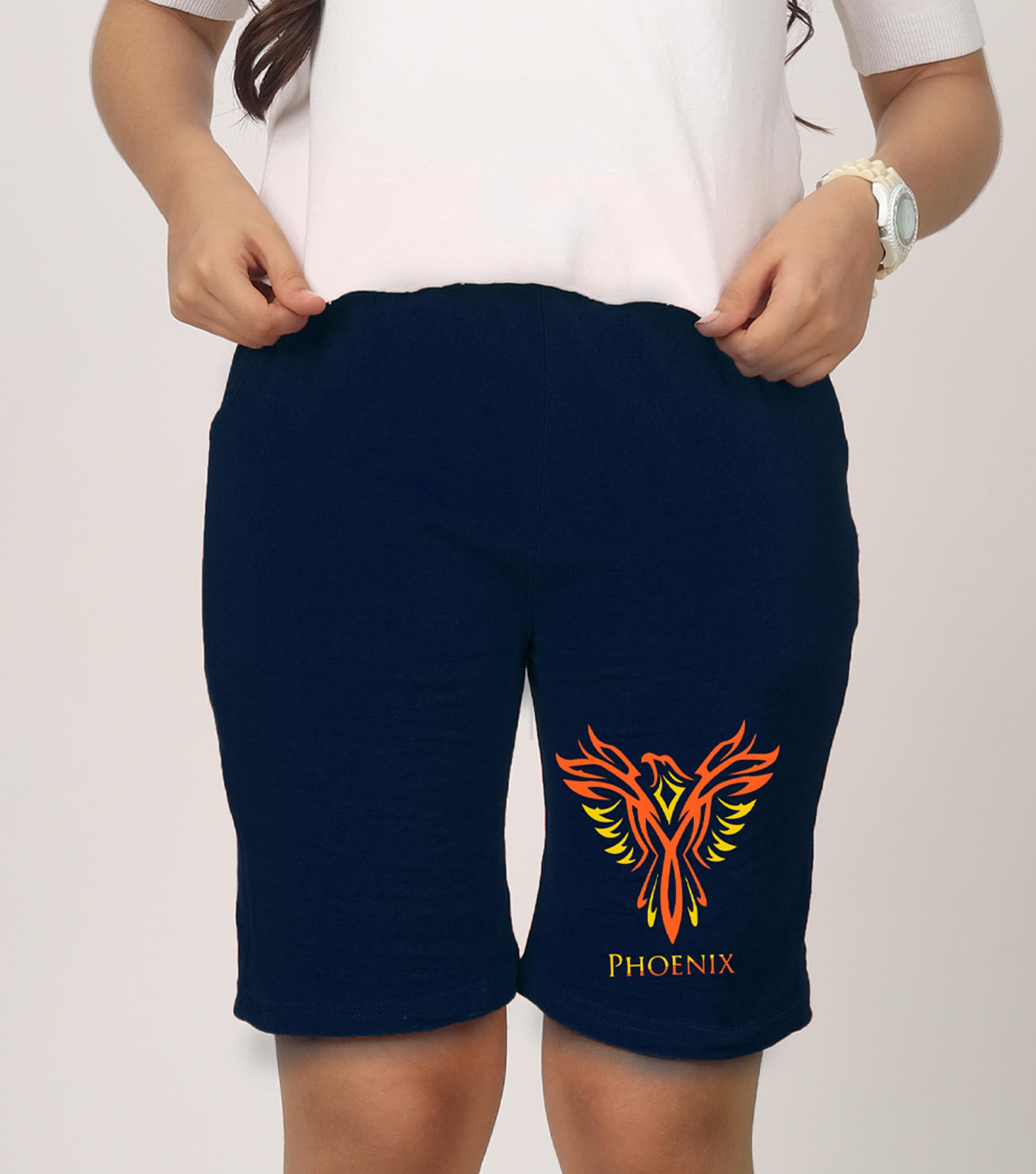 Girls Phoenix Printed Night Shorts With Pocket Multicolor (Pack of 3)