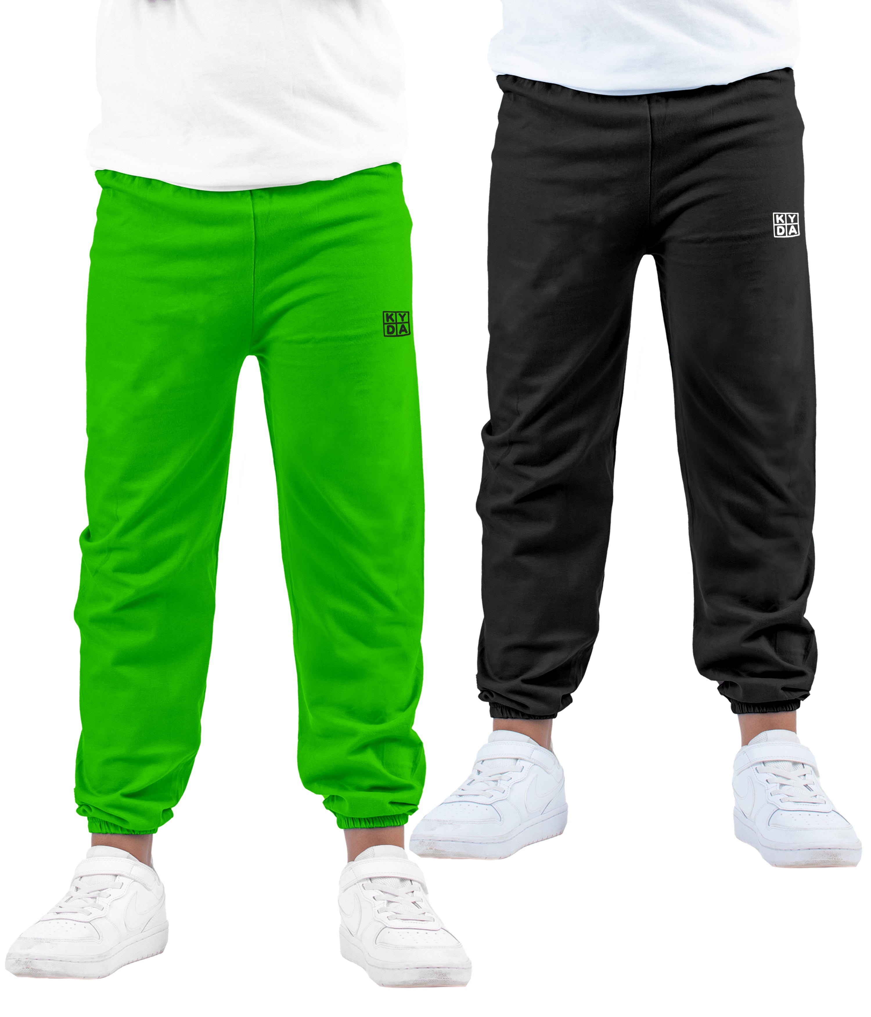 Unisex Cotton Regular Fit Track Pants for Boys & Girls C8 (Pack of 2)