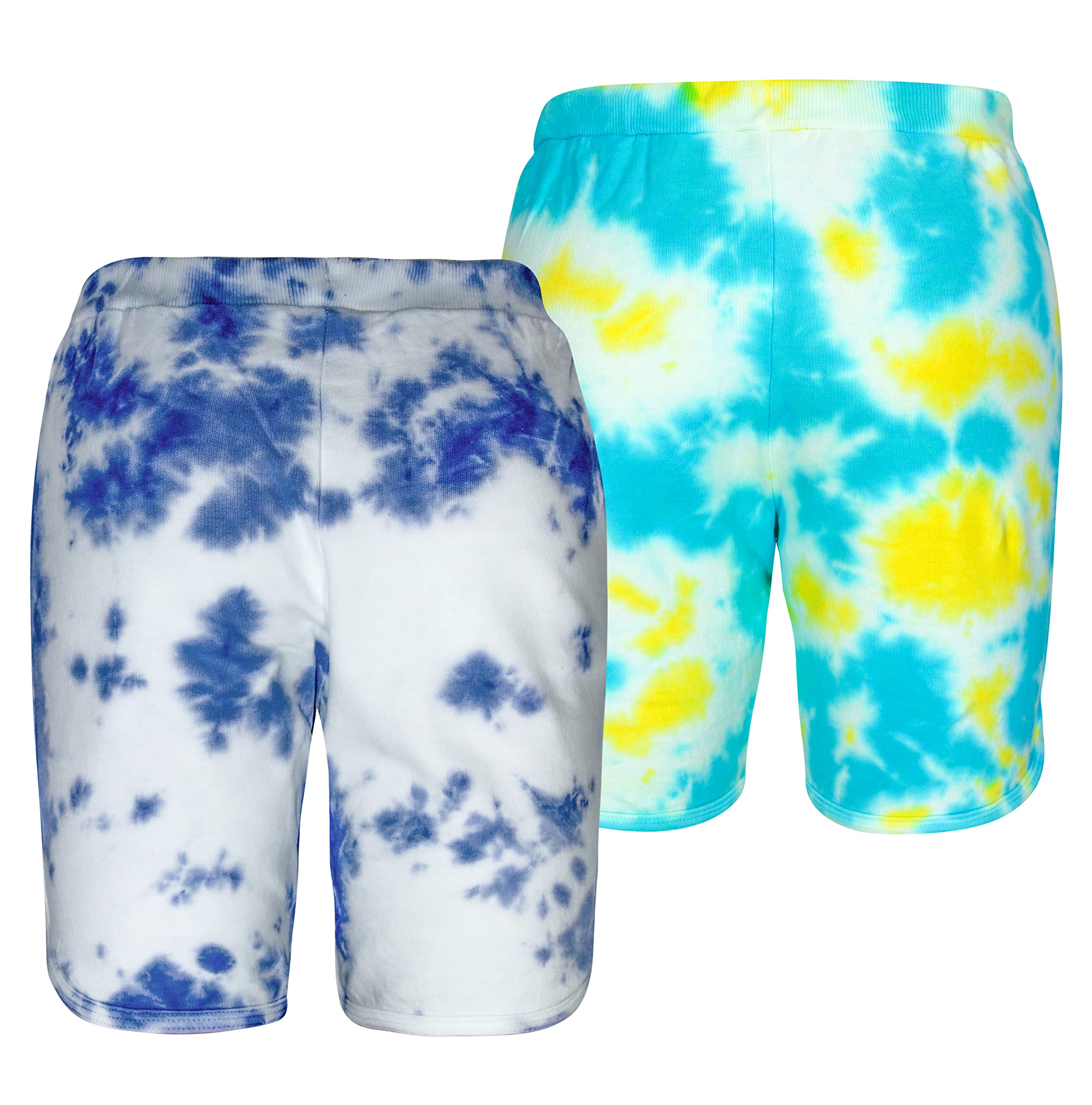 Girls Tie-die Cotton Printed Summer Shorts C1 (Pack of 2)