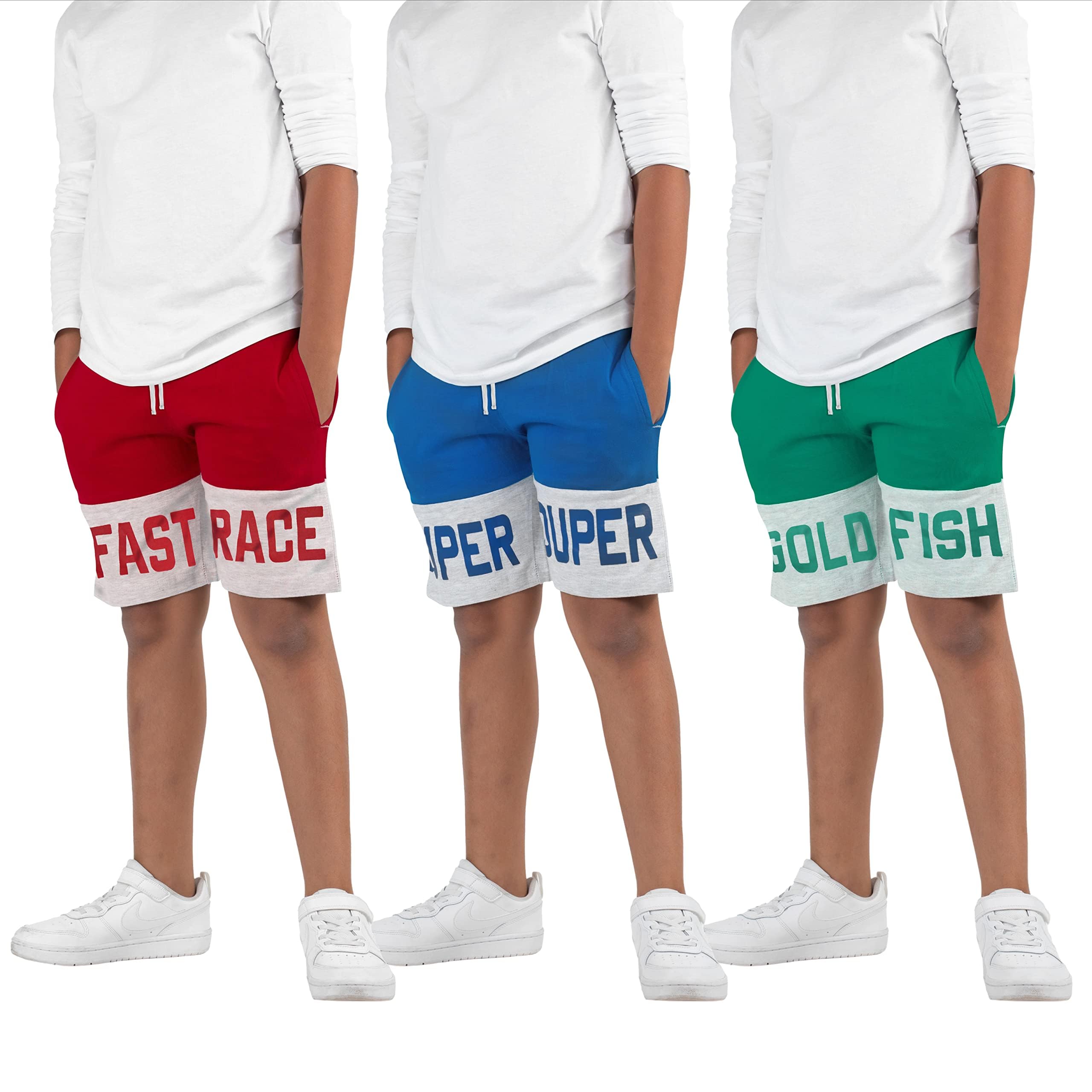 Kids Unisex Multicolor Duper Printed Regular Fit Shorts (Pack of 3)