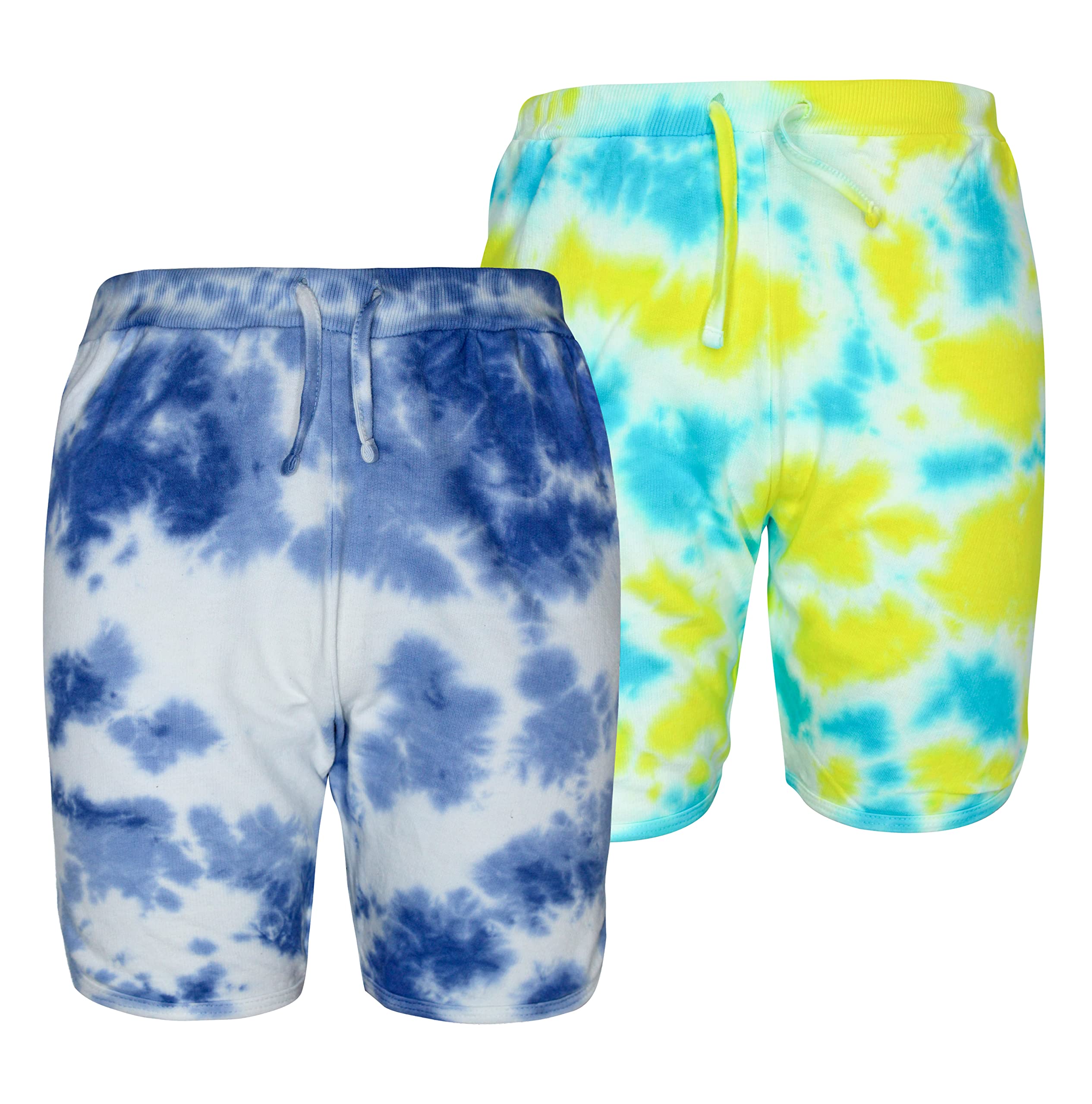 Girls Tie-die Cotton Printed Summer Shorts C1 (Pack of 2)