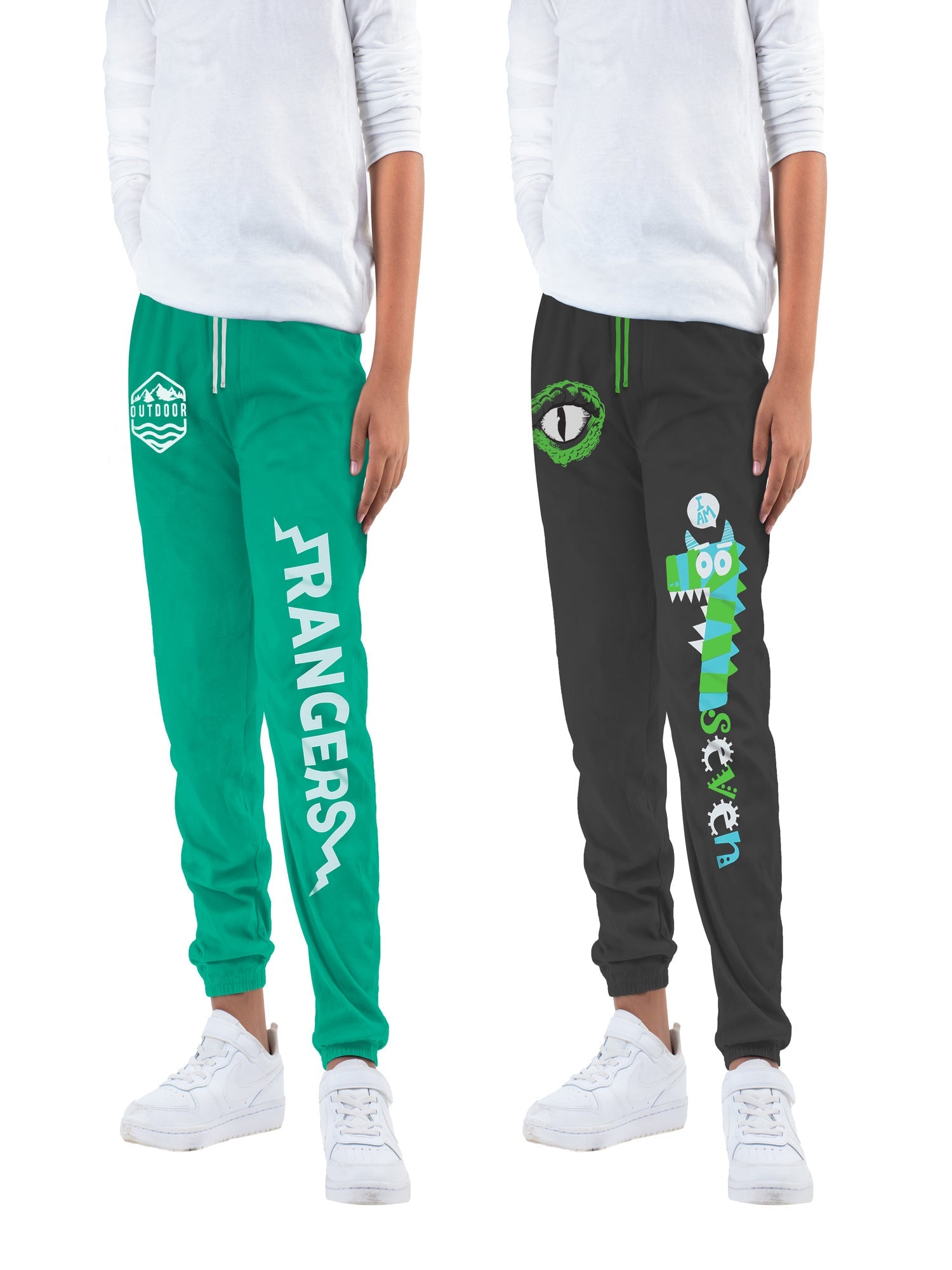 Printed Track Pants for Boys Multicolor (Pack of 2)