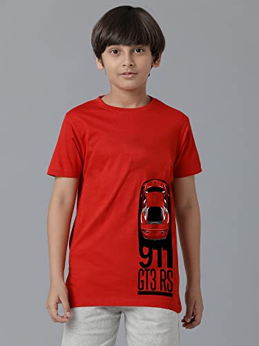 Boys Cotton Printed Half Sleeve T-Shirts Regular Fit (Pack of 5)